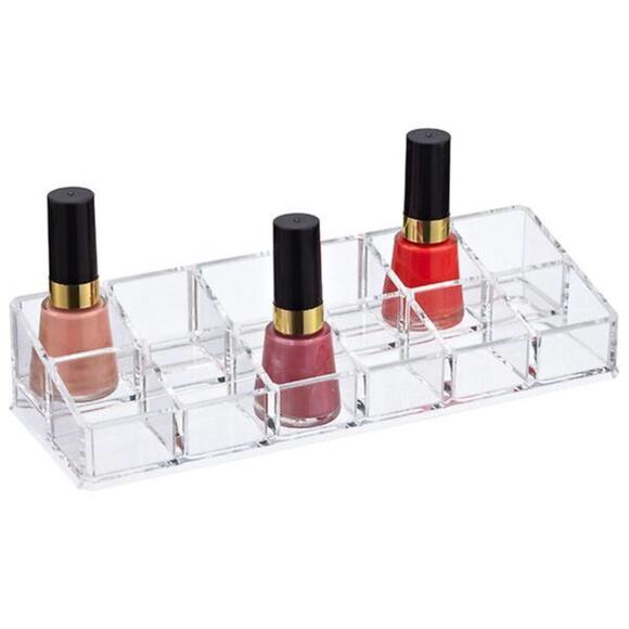 Container Store Makeup Organizers - Clear Acrylic Nail Polish & Lipstick Holder - Picture 7 of 8